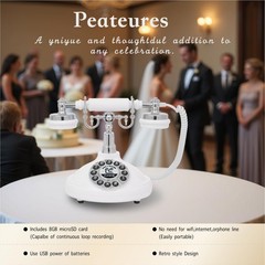 Plifoew Audio Guest Book Wedding Phoneaudio Guestbook Phone Vintage Style Audio
