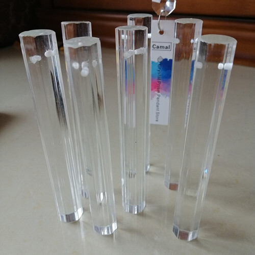 10pcs 100mm 1hole Octagonal 8Prism Glass Crystal Stick Chandelier Lighting Parts