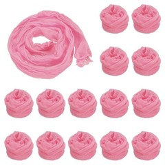 15Pcs Stocking Flower Fabric 65cm/26″ for DIY Mesh Flowers Making, Coral Pink