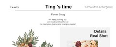 Wedding Arch Flowers Set of 2 Flower Swag Arrangements Burnt Orange Wedding