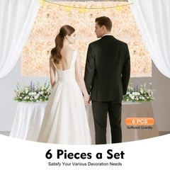 40x60cm Artificial Fake Flower Wall Panel Banquet Wedding &Party Decor 6pc