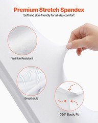 VEVOR 12PCS White Stretch Spandex Folding Chair Covers for Wedding Party Dining