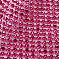 Dark Pink 24 Row Diamond Rhinestone Ribbon Trim Mesh Wrap 10 Yards – Wedding mi