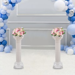 2Pcs Wedding Roman Column Wedding Landscaping Roman Pillar Flowerpot Stand Decor