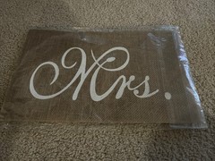Burlap Chair Banner Signs- Mr And Mrs-Great for Wedding or Vow Renewal.