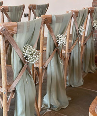 CHAIR COVER WEDDING DÉCOR DRAPING CHIFFON VERTICAL DRAPES VARIOUS COLOURS