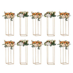 10 PCS 31.5 In. High Wedding Flower Stand, with Acrylic Laminate, Metal Vase Col