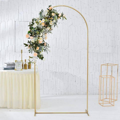79.2 In. X 39.6 In. Gold Metal Wedding Arch Stand Backdrop Wedding Arch Drapes A