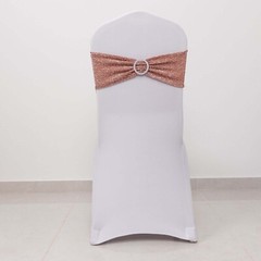 5 ROSE GOLD Spandex Chiavari Chair Cushion Covers Wedding Reception Party