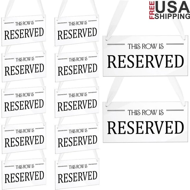Reserved Table Signs Weddings Events Professional Acrylic Chair Cards 12 Pack US