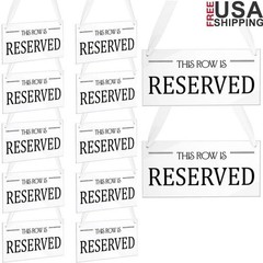 Reserved Table Signs Weddings Events Professional Acrylic Chair Cards 12 Pack US