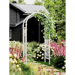 39″L X 23″W X 81″H Athens Vinyl Arbor, White, VA68111