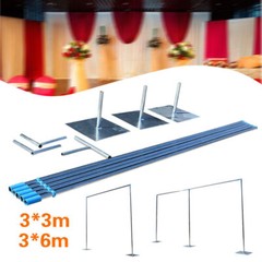10x10ft/10x20ft Wedding Party Backdrop Stand Pipe Kit Curtain Frame Telescopic