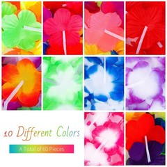 ADXCO 150 Pieces Assorted Hawaiian Leis Necklace Tropical Flower Garland, Lua…