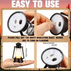 24 Pcs Mini Lanterns for Wedding Decor, Camping, Vintage Hanging Ornaments – LED