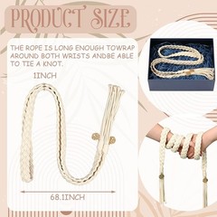 Ivory Handfasting Cord for Weddings, Rustic Lasso for Traditional Ceremonies