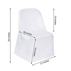 100 Ivory Polyester FOLDING Flat CHAIR COVERS Wedding Party Banquet Decorations