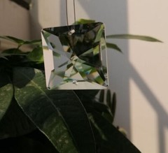 10pcs 32mm 2holes Faceted Square Beads Crystal Pendant Prism Hanging Chandelier