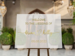 Acrylic 3D Welcome Wedding Horizontal Signage – Style 2