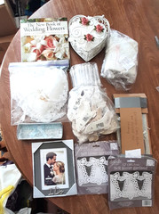 Variety Of Wedding Items /Shower Items And Decorations Some New Some Not Box Lot