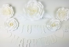 Decor In The Box 8 piece Wedding Handmade Paper Flower Set, Fully Assembled