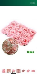 12Pcs Artificial Flower Panels Backdrop Hydrangea Rose Bouquet Floral 24×16 Silk