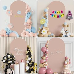 Charming 6.6FT Nude Spandex Arch Cover – Perfect for Weddings & Parties