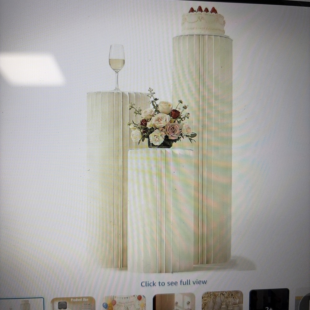 Set of 3 Elegant Bulk Weddings Decoration Table Cylinder Centerpiece Cake Stand