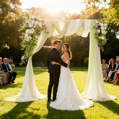 Artificial Flower Arch Kit Silk Arrangement Drapes Wedding Backdrop Decor Set