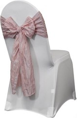 Crinkle Taffeta Chair Sashes Dusty Rose Pack of 10 Sashes Weddings Events Hotels