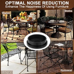 24 Pack 1-1/4″ Wrought Iron Chair Leg Caps Heavy Duty Nylon Furniture Pads Round