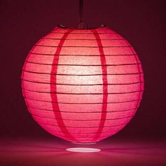 Quasimoon PaperLanternStore Decorative Paper Lantern – (Single, 14-Inch, Fuch…