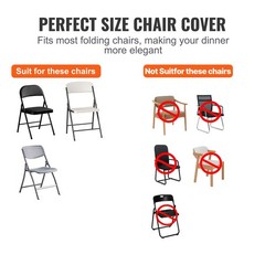 VEVOR IVORY 30PCS Stretch Spandex Folding Chair Covers-Wedding Dining pd 41z