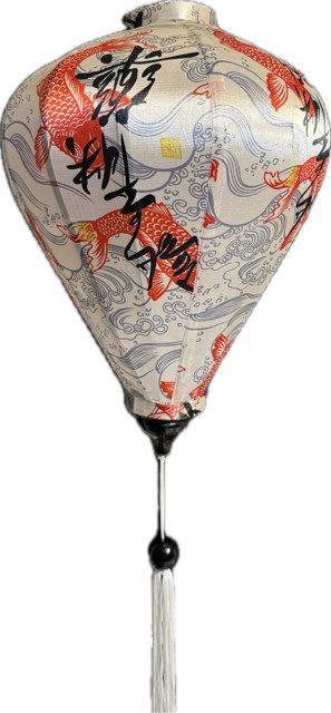 20″ AUTHENTIC VIETNAMESE SILK LANTERN — Garlic Umbrella