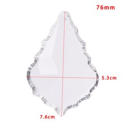 10pcs 38/50/63/76mm Maple Leaf Crystal Pendant Prisms Chandelier Lamp Part Decor