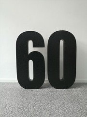 Polystyrene Number 60cm Decoration Wedding Birthday Coloured Choice Letter DIY