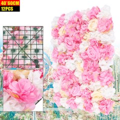 12 PCS Artificial Flowers Wall Panel for DIY Wedding Street Background Decor