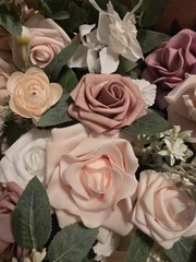 Ling’s Moment Backdrop Stands with Flowers – 7.2FT, 6FT Set of 2, Dusty Rose