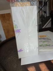 2 Vintage Party Table Covers Wedding Bells Chapel Retro 80s Bridal Paper Art