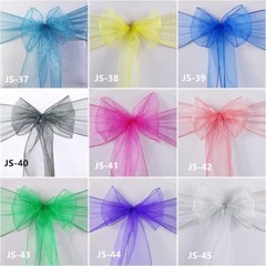 organza chair sashes ribbon ties chair bows organza table runner wedding decor