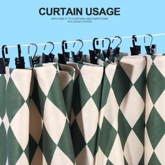 25 Pcs Small Curtain Hooks for Drapes, Curtain Clips for Hanging Hooks Black