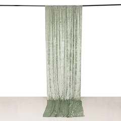 SAGE GREEN 5 ft Premium Velvet Backdrop Curtain Wedding Event Booth Decorations