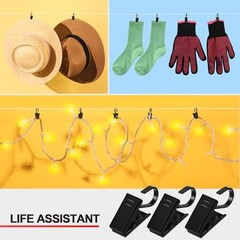 25 Pcs Small Curtain Hooks for Drapes, Curtain Clips for Hanging Hooks Black