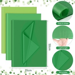 PLULON 60 Sheets Green Tissue Paper Bulk, Large,