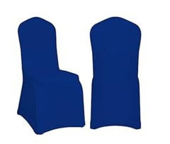 Royal Blue Chair Covers 10 Pcs Spandex Stretch – Vacuum SEALED