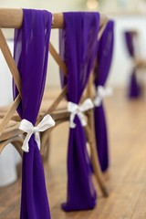 CHAIR COVER WEDDING DÉCOR DRAPING CHIFFON VERTICAL DRAPES VARIOUS COLOURS