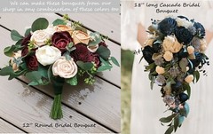 Burgundy Peach Arch Wedding Decor Table Runner Gray Sola Wood Flower Garland