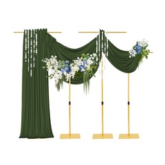 4 PCS Adjustable Height Wedding Backdrop Metal Stands With 35*25cm Base