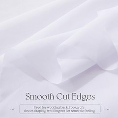 Wedding Arch Draping Fabric – Chiffon Sheer Drapes – 30 Inch x 1 Panel White