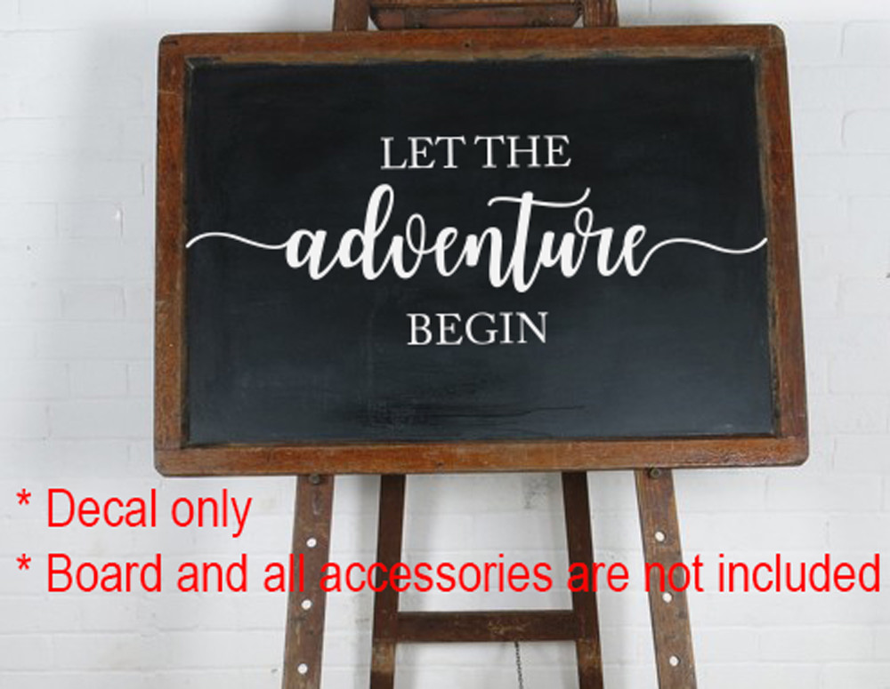 Let the Adventure Begin Wedding Sign Decal | Vinyl Sticker Mirror Wall